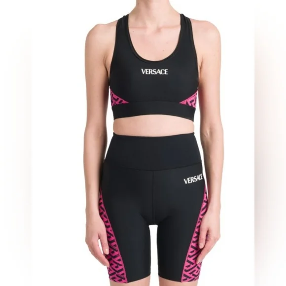 VERSACE Greca Signature Sports Bra & Versace Cycling Shorts SET (2 PIECES) NWT - Picture 5 of 15